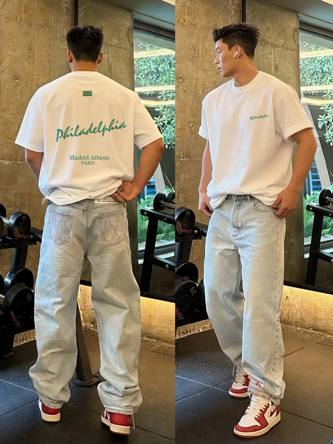 2026 Schwergewichts-Kurzarm-T-Shirt – Trendiges Herren-T-Shirt im amerikanischen Stil mit Rückendruck, Rundhals und lockerer Passform für den Sommer – Detail 1