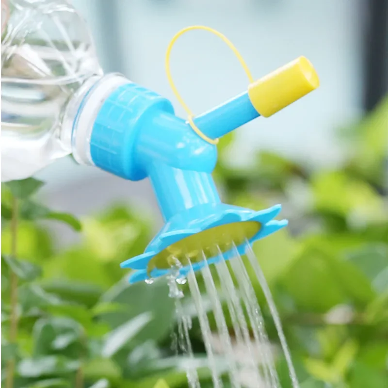 2In1 Watering Sprinkler Water Bottle Plastic Sprinkler Nozzle Flower Waterer Supplie Garden Tool Portable Household Potted Plant