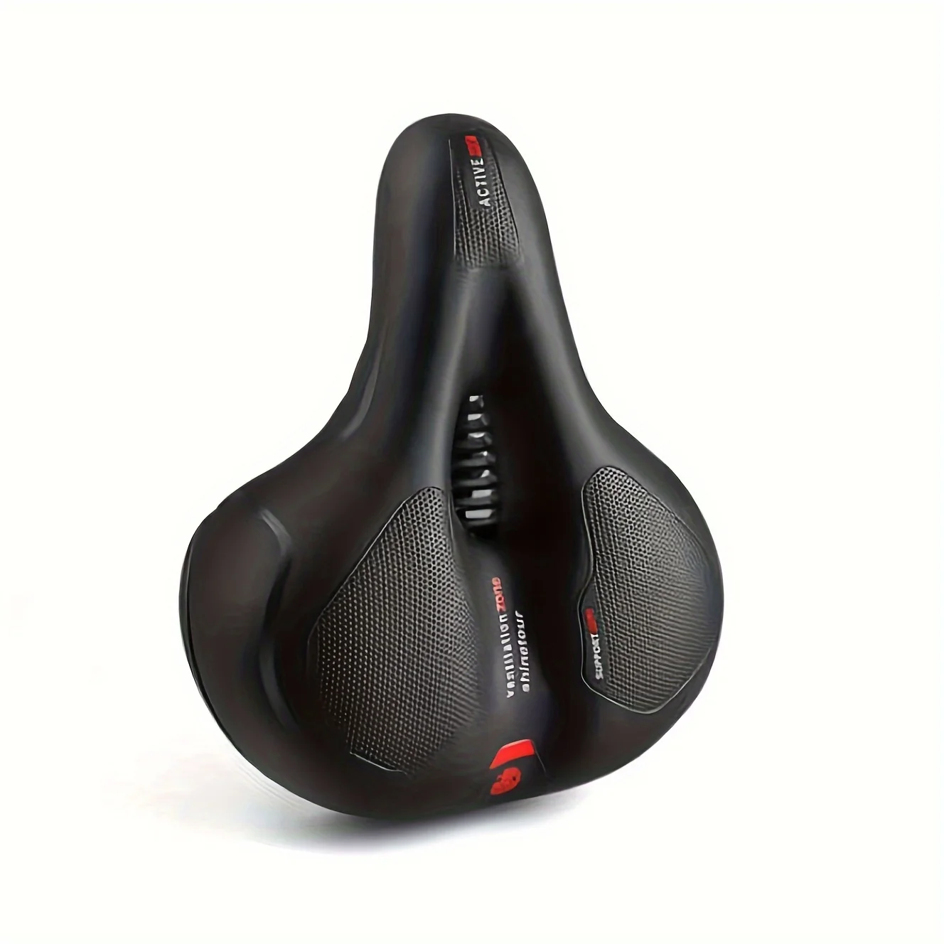 Hollow Breathable Bicycle Saddle Men Women MTB Road Bike Saddle Shock Absorbing Comfortable Big Butt Bike Seat Safety Warning image 6