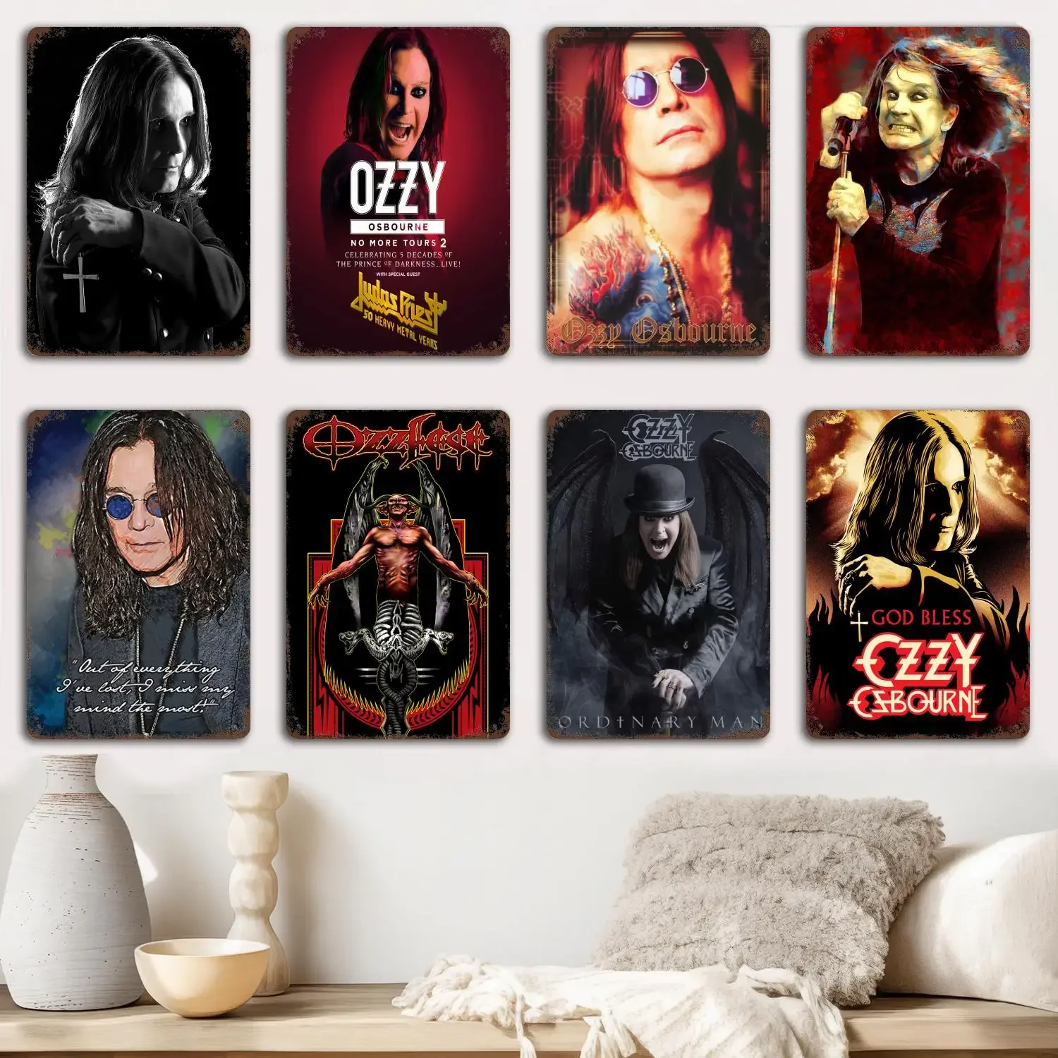 Ozzy Osbourne Metal Signs wall decor Vintage Tin Signs Captain Metal Poster Decor for Bar Pub Club Wall Decoration