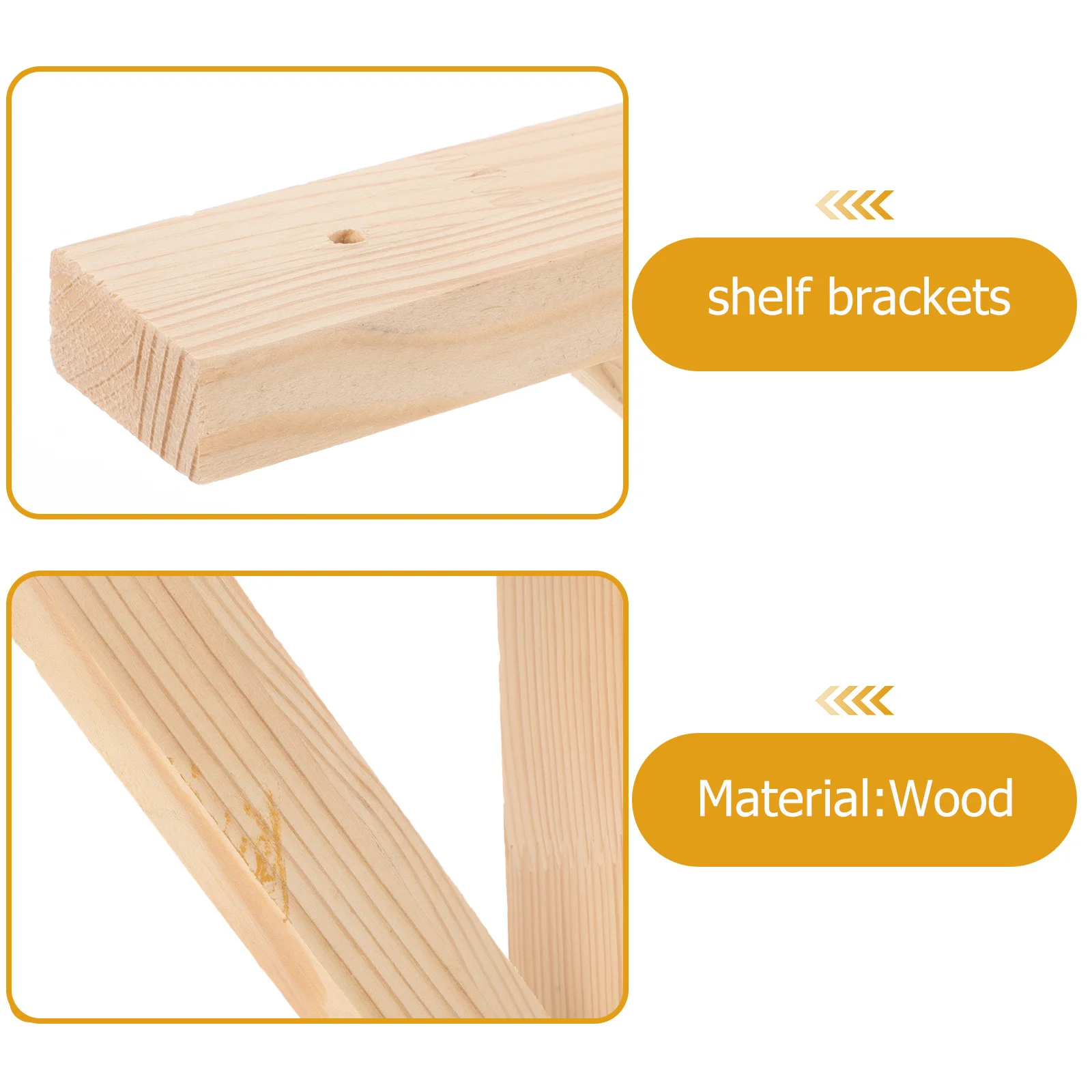 

Wooden Shelf Brackets Heavy Duty Wall Mount Support For Floating Shelves Corner Bracing Solid Wood Shelving Holder Space