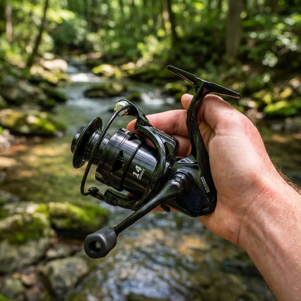 Front Drag Fixed Spool Reel Made of Machined Aluminum Spool and Metal Arm for Saltwater and Freshwater Use Front