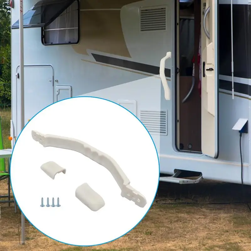 Trailer Entry Door Handle Automotive Entry Door Assist Bar Heavy Duty Non-Slip Stylish Secure RV Railing With 4 Screws For Steps