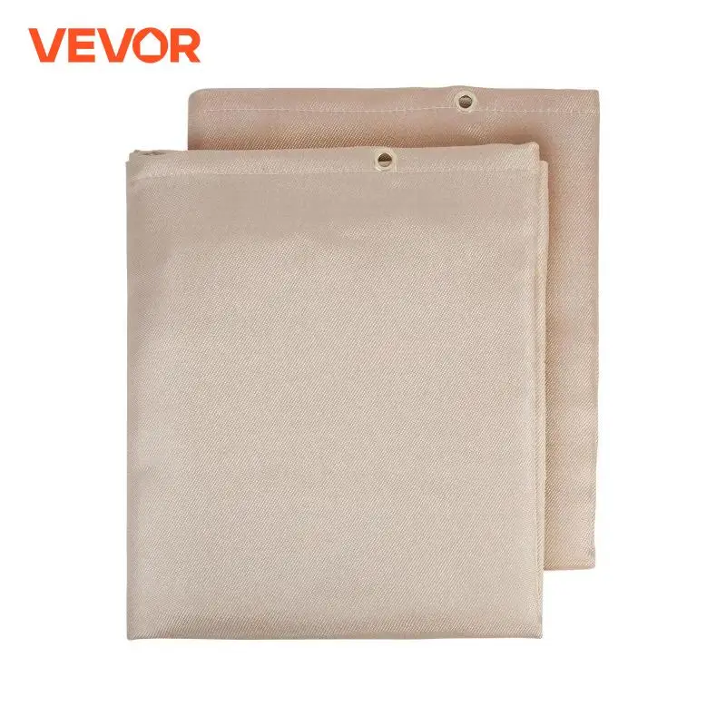 VEVOR 2Pack Heat Treated Welding Blanket Heavy-Duty Fiberglass Flame Retardant Insulation Welding Mat Cover with Metal Grommets