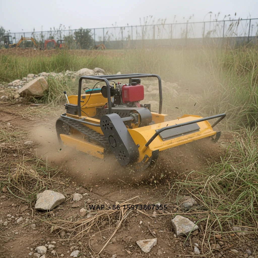 

Factory Price Powerful Engine Remote Control Lawn Mower for Dense Vegetation Large Fields Cutting