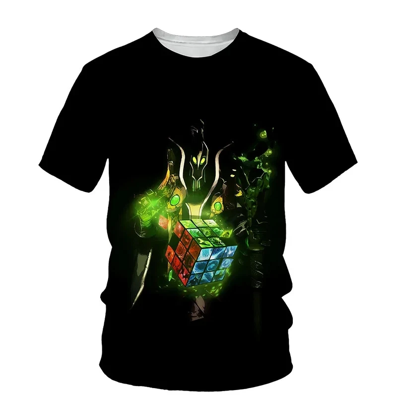 

Summer Fashion New Rubik's Cube Pattern Printed Men's T-shirt Personalized Round Neck Plus Size Comfortable Short Sleeve