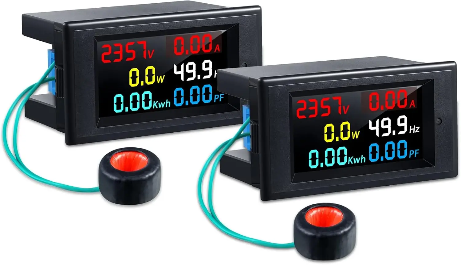 2 pezzi 80-300V 100A multimetro digitale voltmetro LCD tensione corrente fattore di potenza tester