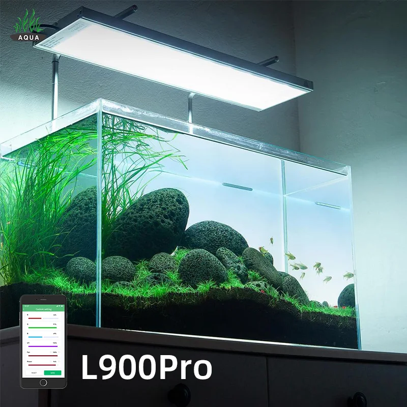 

2024 Arrival Aqua Wholesale App Control Led Planted Aquarium Light Aquarium Light Led Coral Reef Aquarium Lighting Led