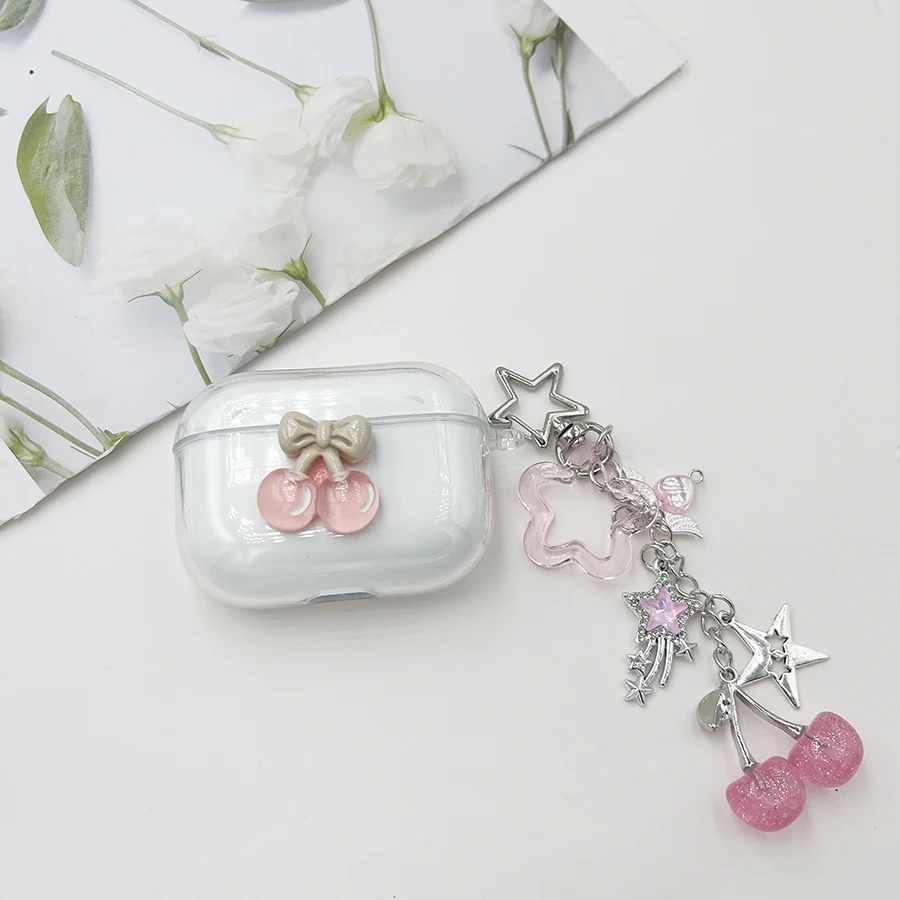 Capa com pingente de fruta de pêssego para Huawei FreeArc Capa de silicone para fone de ouvido para Huawei Free Arc capa