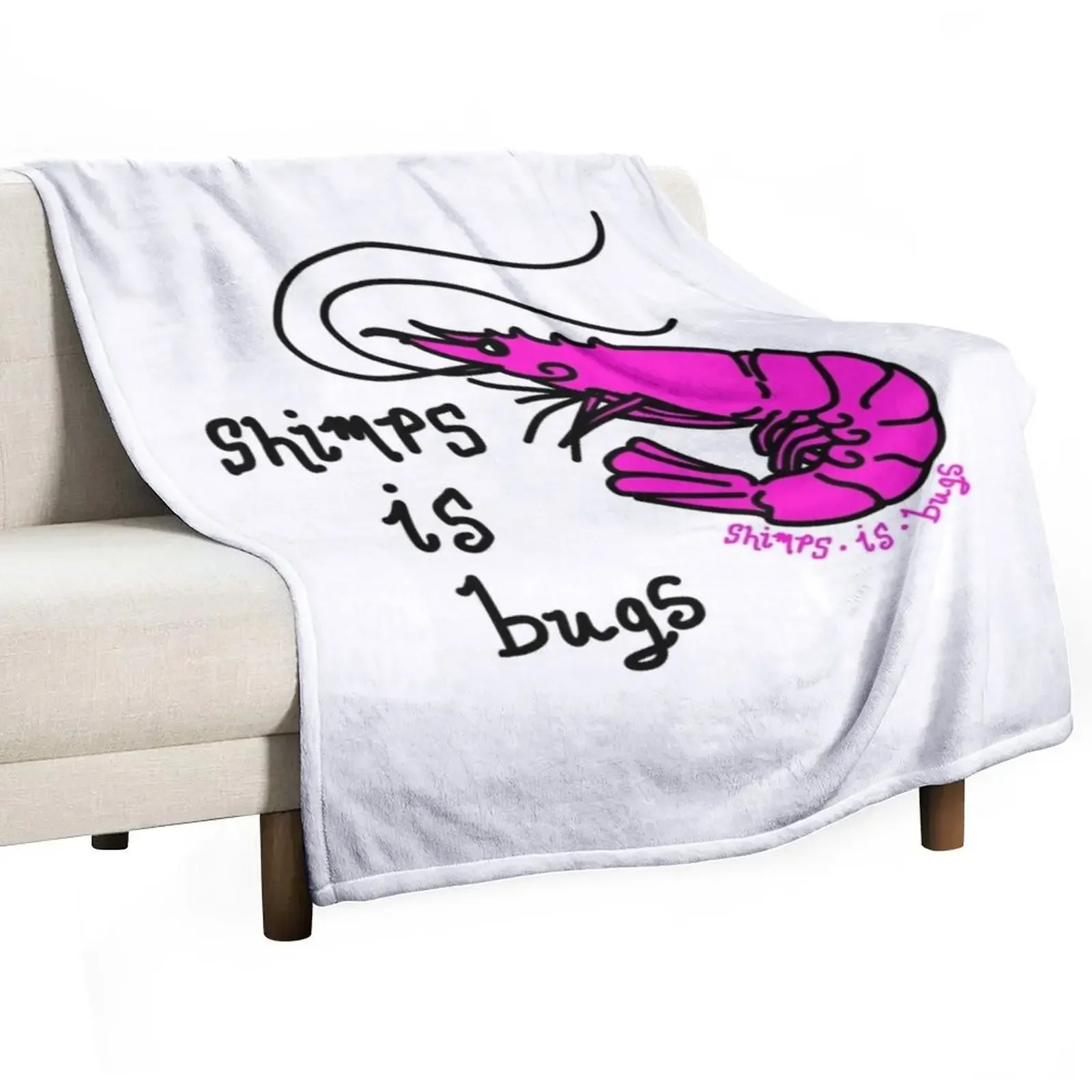 Shrimps is bugs V1 Throw Blanket Flannels For Baby Thins Hair Plaid on the sofa Hairys Blankets