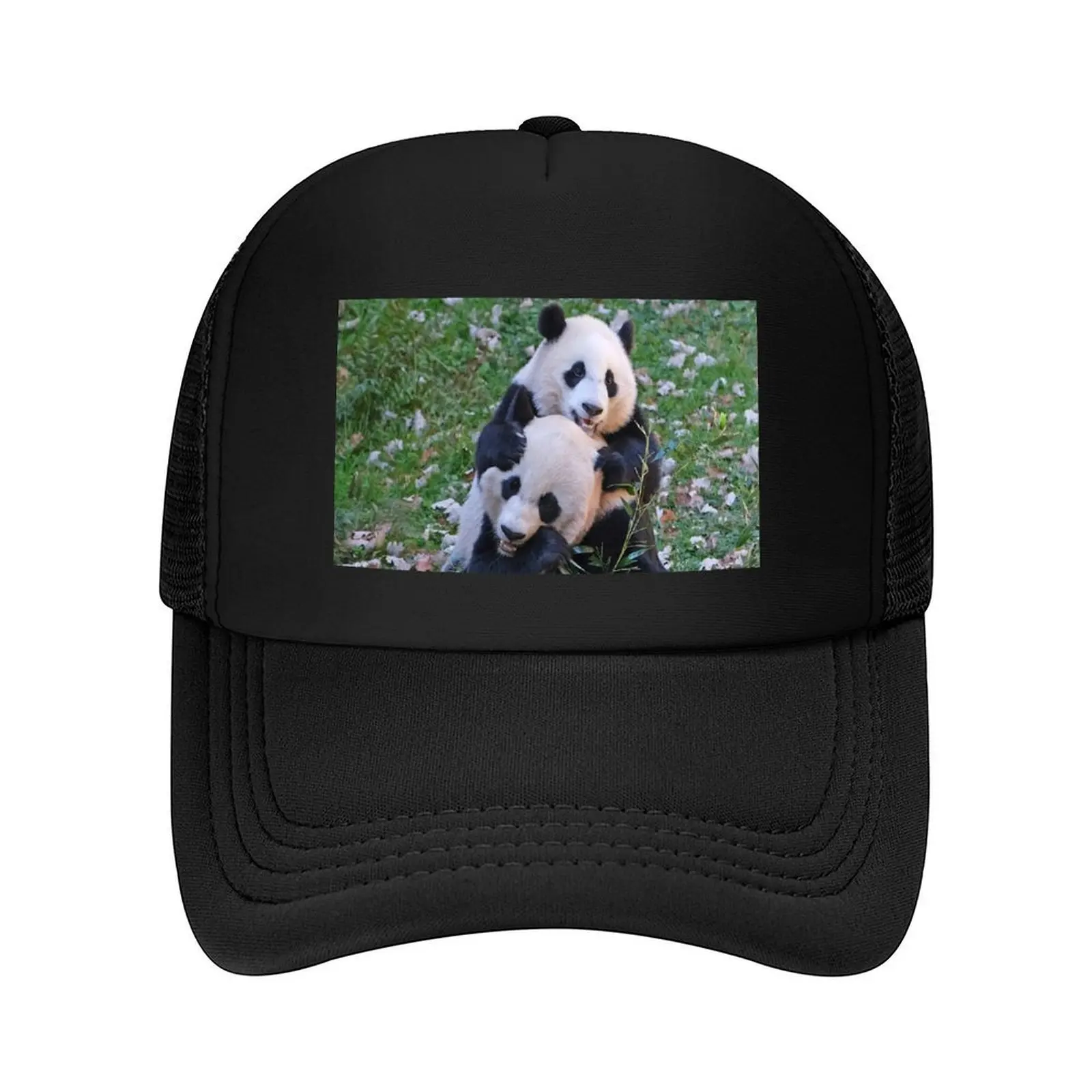 

Giant Pandas Mei Xiang and Xiao Qi Ji at the National Zoo Baseball Cap Ball Cap tea Hat beach hat Mens Women's