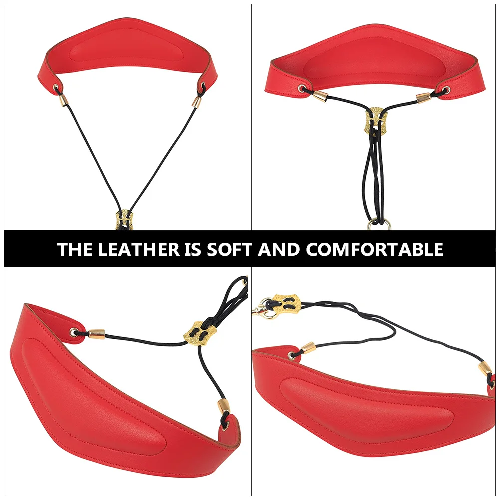 Correa para el cuello de saxofón ajustable universal hombro alto rojo arnés tenor mujer