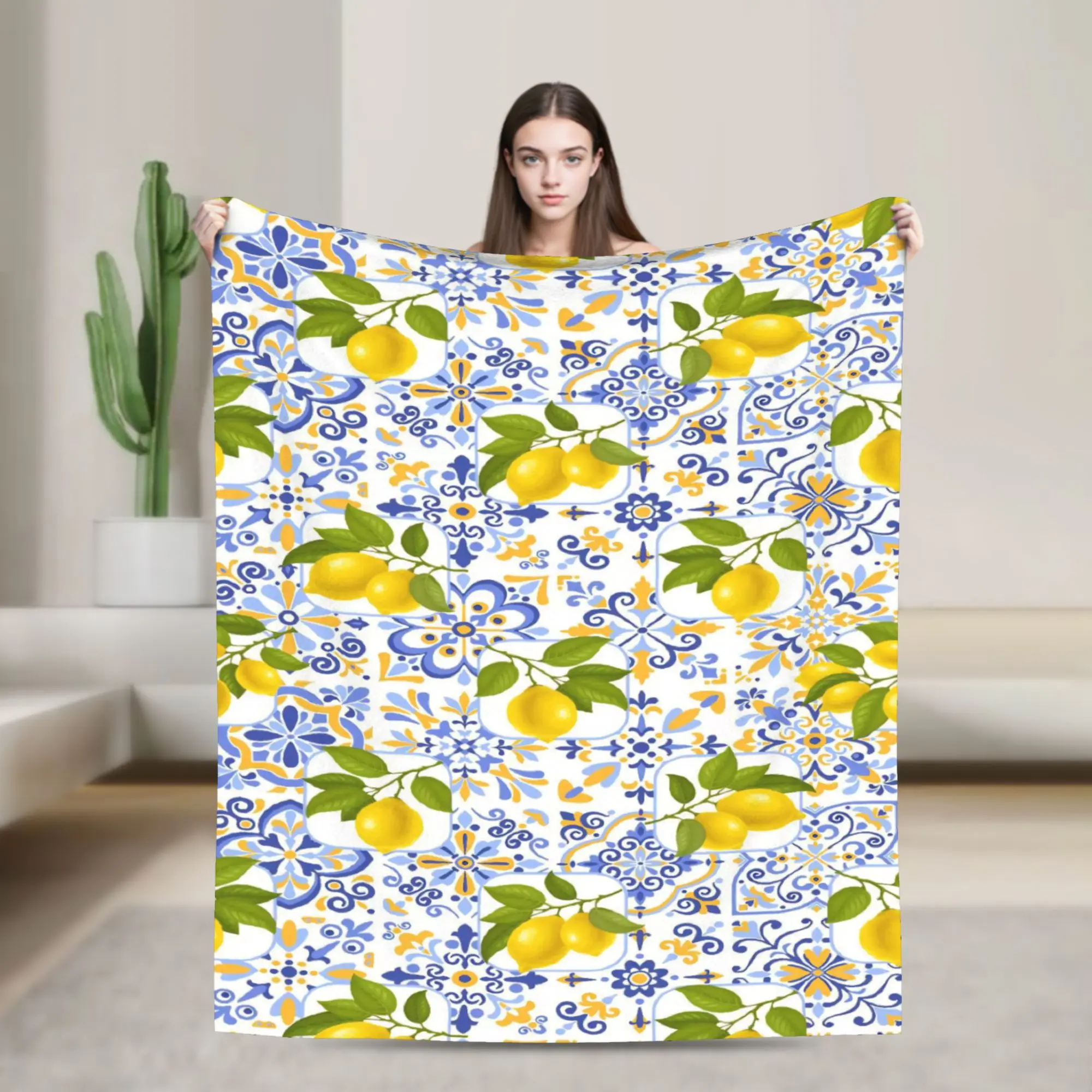 Lemon Sicily Rectangle Accessories Blanket Ultra-Soft Flannel  Throw Blankets Cozy Rug Piece