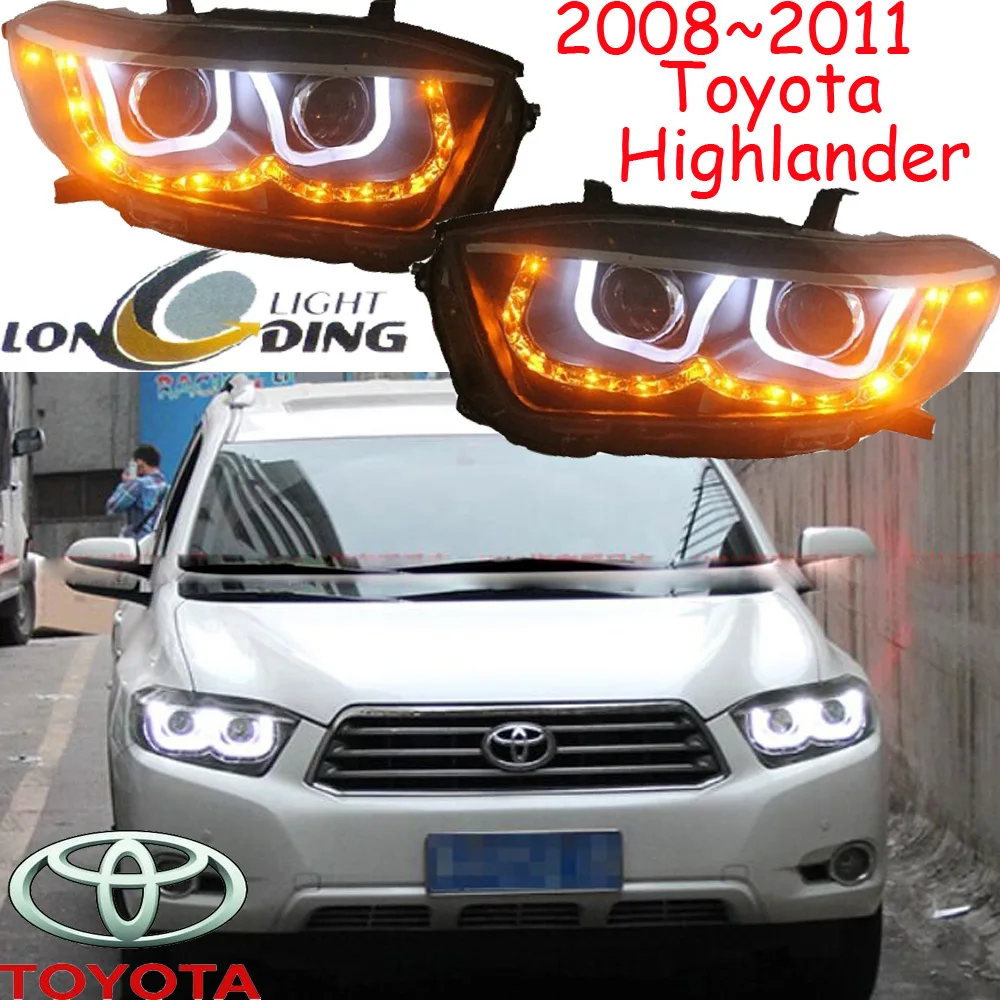 Bumper Highlander headlight,2008~2011,car accessories,DRL Highlander fog light,RAV4,Corolla,Highlander driver light,High lander