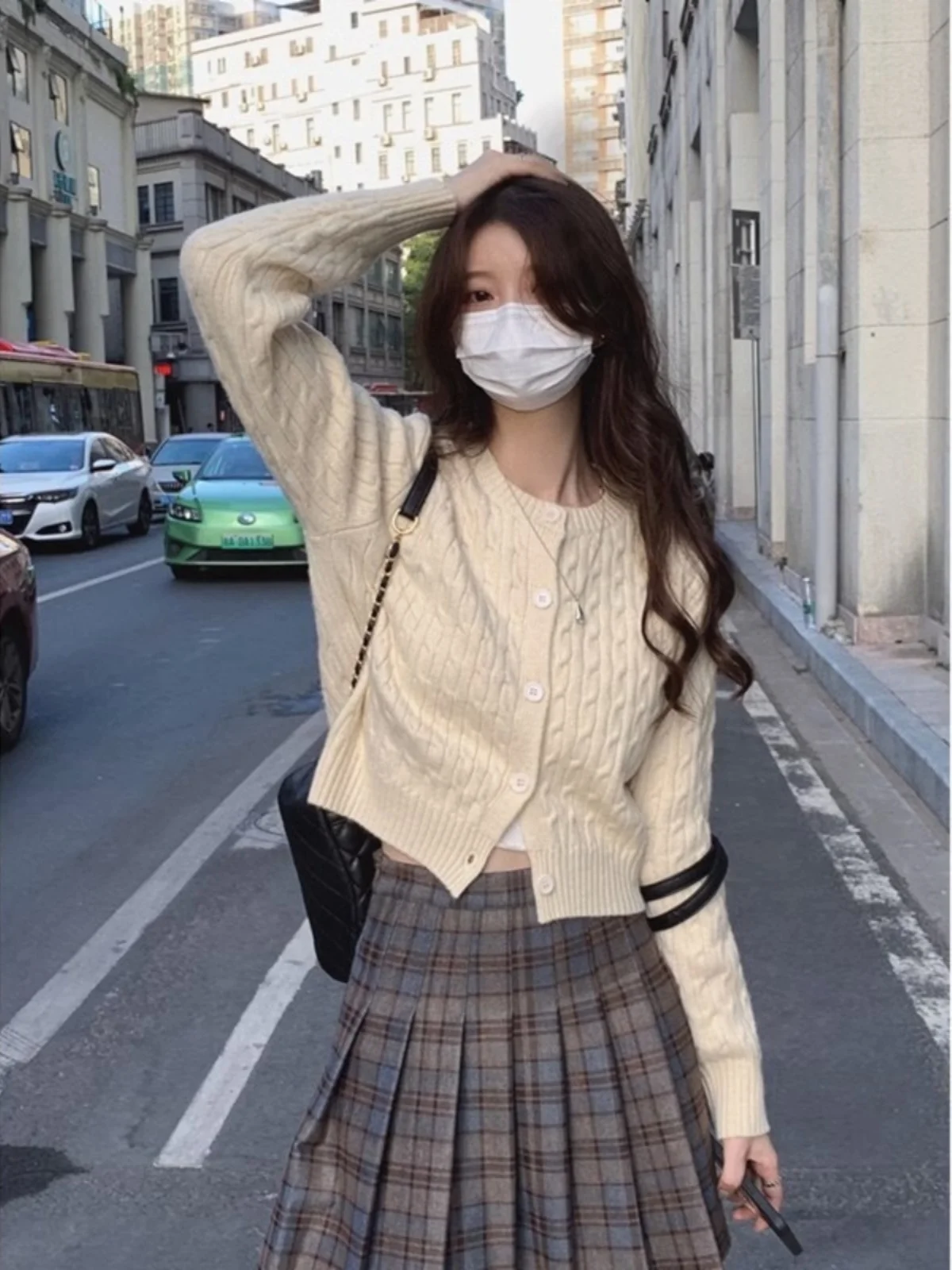 

Ort Вязаный кардиган Свитер Женская верхняя одежда Осенний ay Красный вязаный топ Внутренняя одинаковая школьная одежда Маленький размер Прямая трубка