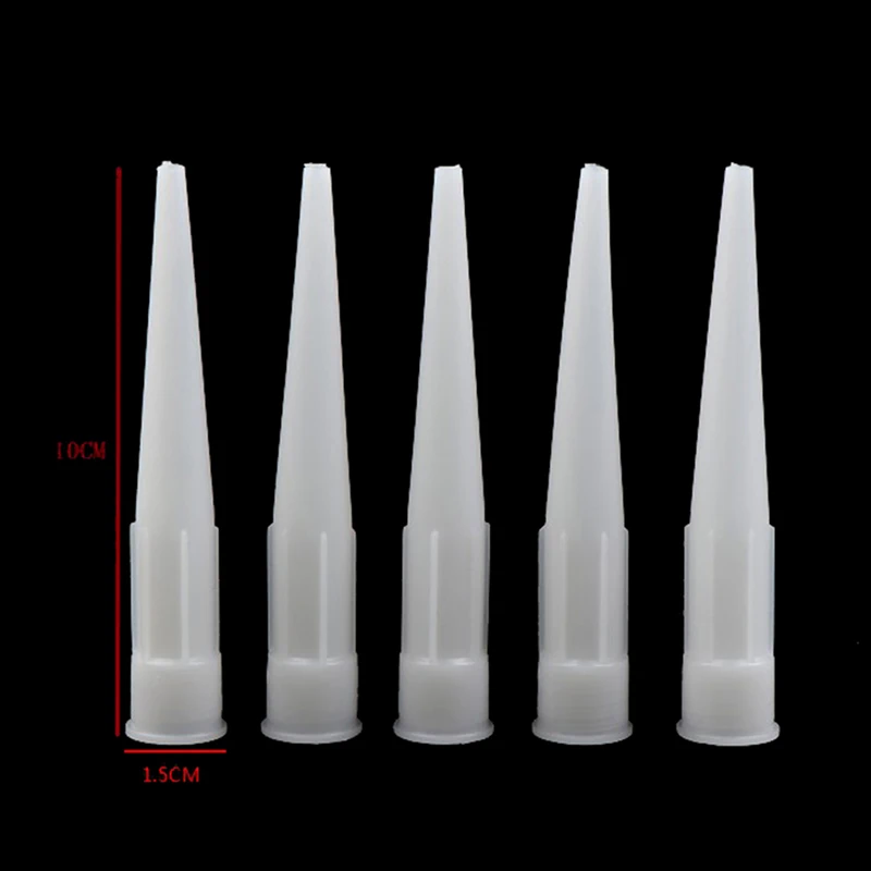 20pcs Universal Caulking Gun Nozzles Plastic Glass Glue Sealant Silicone Tips Mouth Home Construction Tools