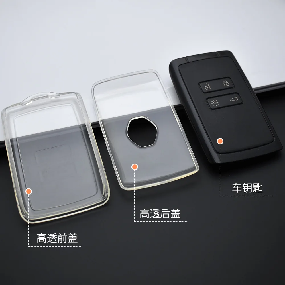 

Suitable for Renault/Leo Auto All-in-One Key Cover Transparent Soft TPU Protection Cover Car Special Key Cover