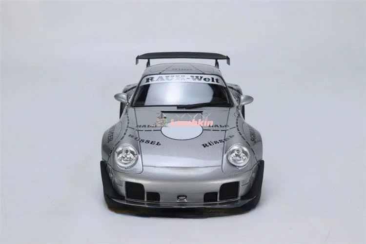 GT Spirit 1:18 993 RWB Widebody Modified Silver Pig Resin Car Model Decorative objects Static cars Collectibles Gifts Miniatures