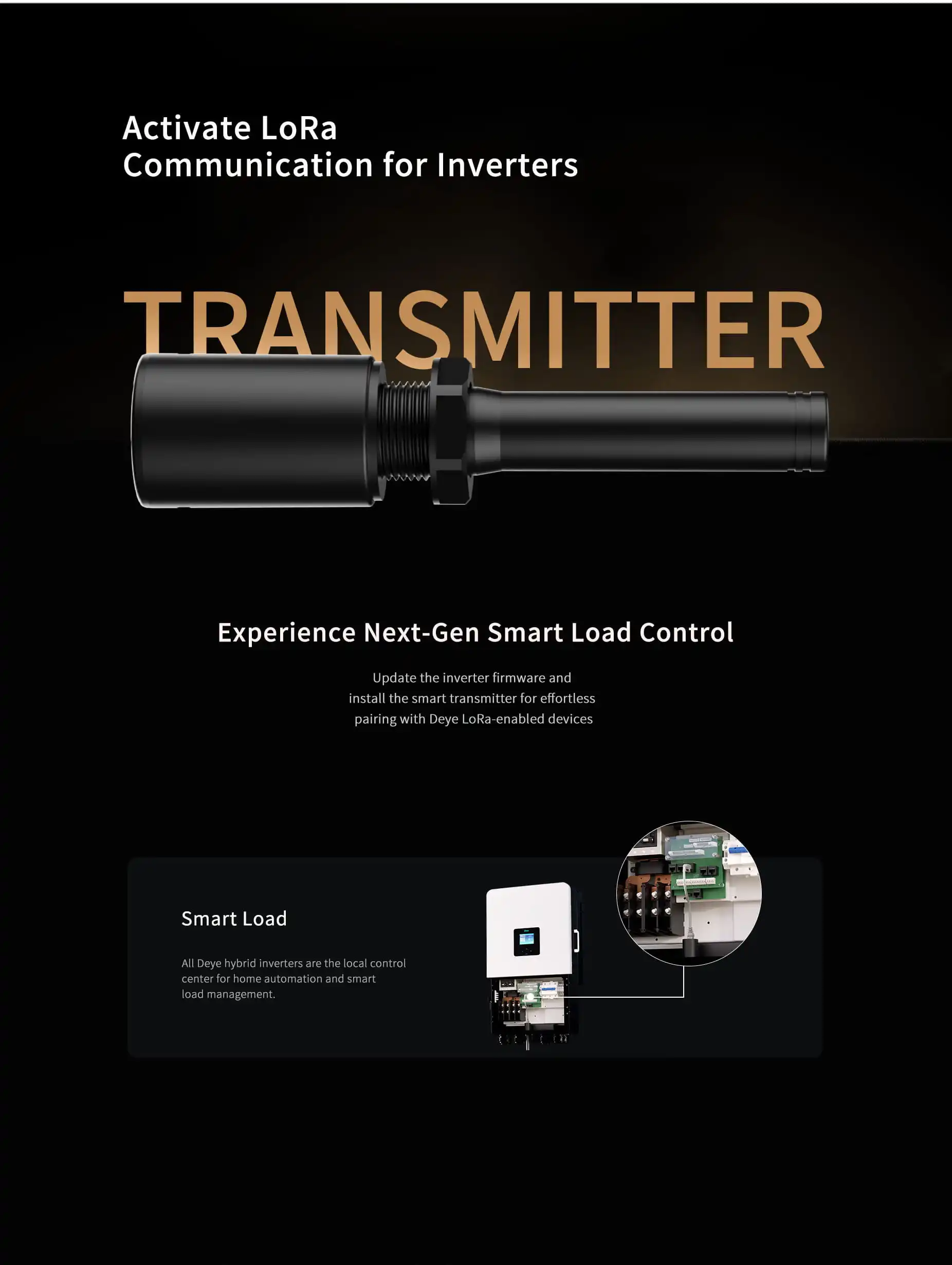 Entrega Rápida em Domicílio: Novo Transmissor Inteligente Deye Sun-smart-tx01 para Comunicação Lora em Inversores Híbridos com Controle de Carga Inteligente