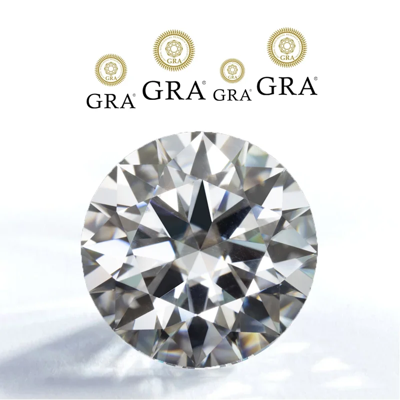 Großhandel Moissanit-Diamantstein D-Farbe VVS1 Runder Brillantschliff Anhänger für Feinschmuck Material Stein Zertifiziert – Detail 6