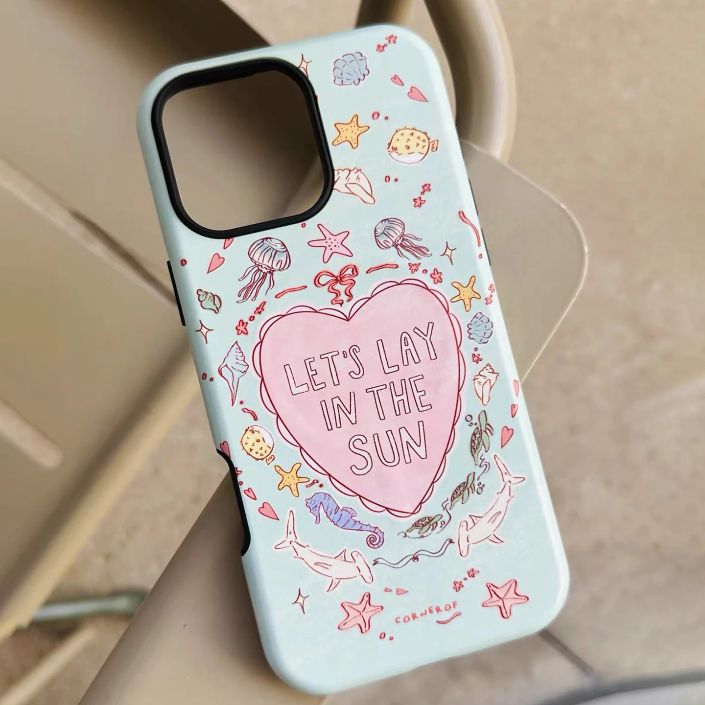 

Luxury fashion blue ocean world Phone Case for iPhone 17 16 15 14 13 12 11 Pro Max Air Plus Luxury Double-layer Back Cover