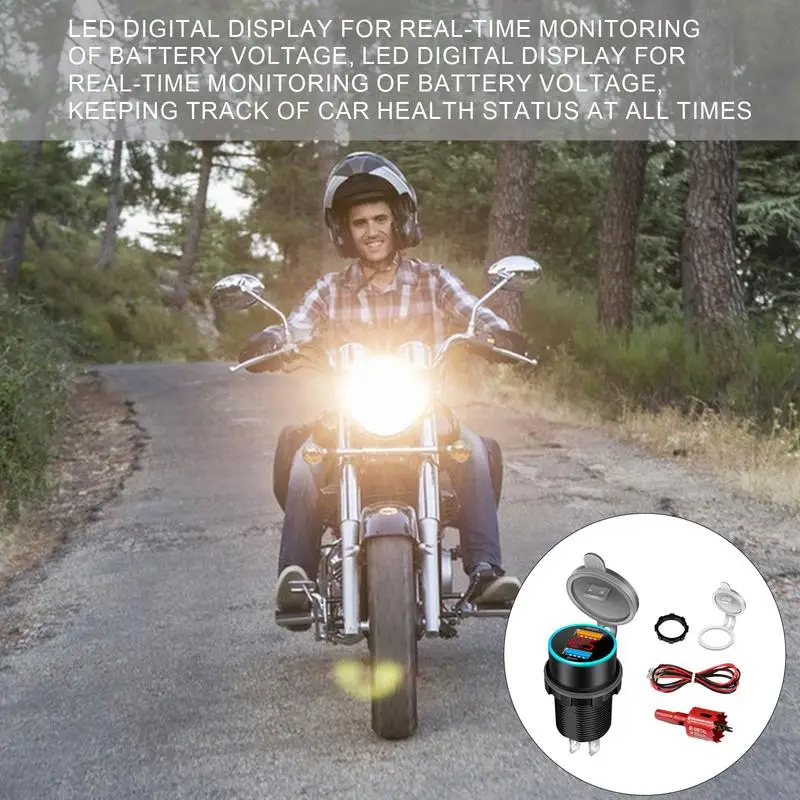 Universal Motorcycle USB Charger Socket Waterproof Cell Phone Quick Charger Power Adapter For Motobikes Electronics Accessories