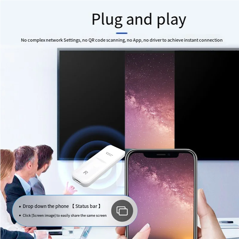 30M 1080P -Compatibele draadloze extender HD-video-ontvanger Ondersteuning Laptoptablet Tomonitor-AU47