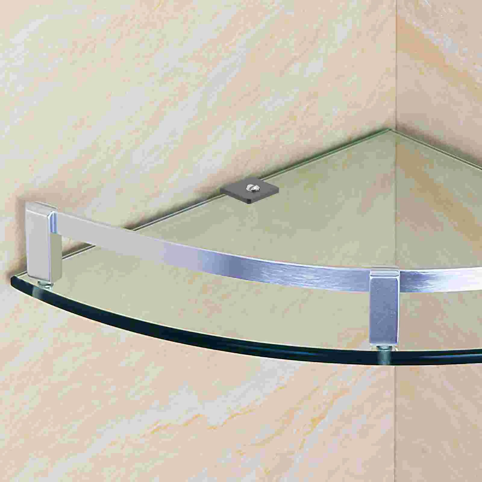 8-delige messing glasclip zwarte spiegelklembeugel ruimte aluminium plankbevestiging voor