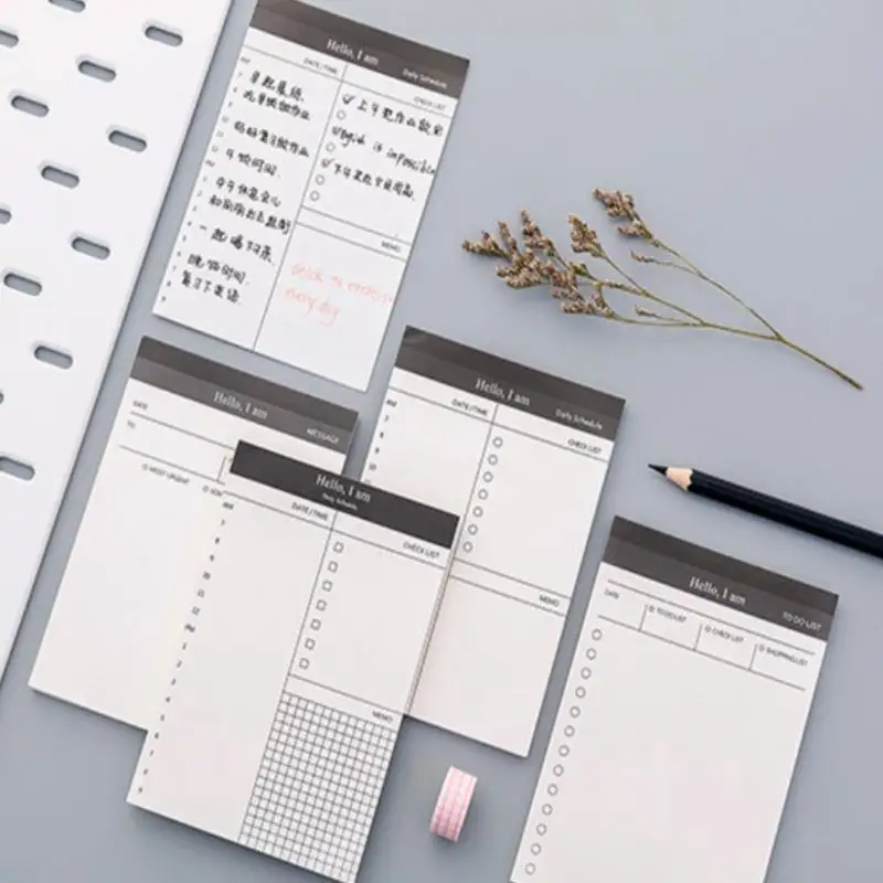 Daily Schedule Memo pad To Do List Time Sticky note Schedule planner stickers
