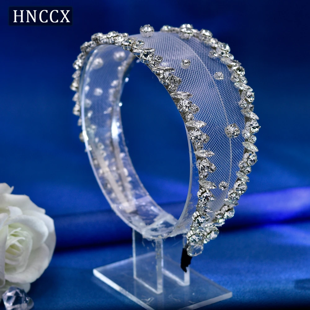 HNCCX Handmade Bridal Hair Band Rhinestone Headdresses Shining Bridesmaid Headwear Bride Hair Accessories Women  Adornment CP650