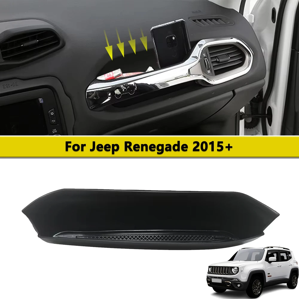 Uchwyt samochodowy Copilot Schowek Organizer na tacę do Jeep Renegade 2015-2023 ABS Podłokietnik Przechowywanie Porządkowanie Akcesoria Wewnętrzne