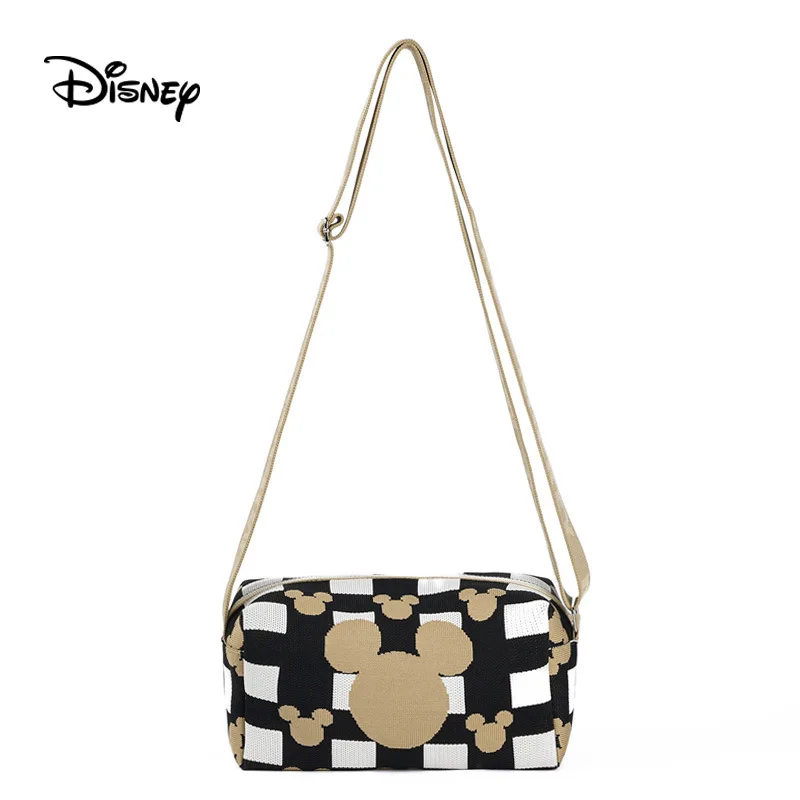 

Disney Color Mickey Fashion Shoulder Crossbody Bag Knitted All-match Bag