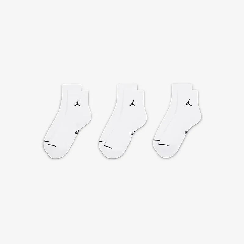 Nike genuine JORDAN unisex breathable sports socks three pairs set DX9655-100 view 2