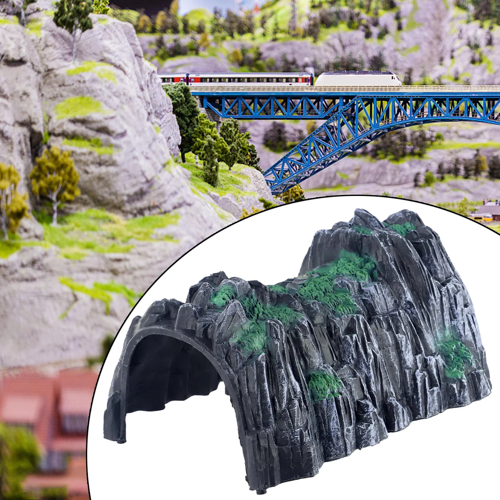 Plastic Rockery Tunnel Track Train Slot 1:87 Scale Model Toy Train Railway Cave Tunnels Sand Table Model Railway Accessories