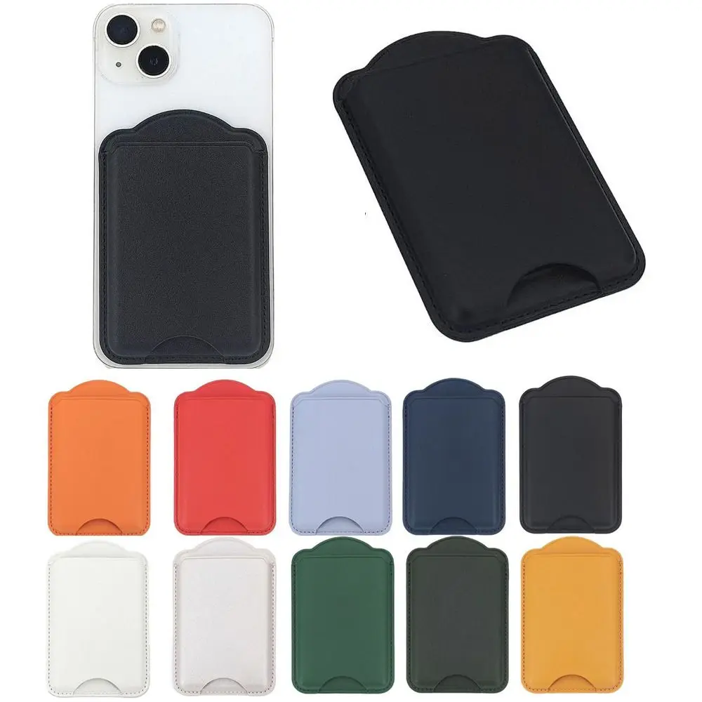 Magsafe 磁気レザーウォレットケース 盗難防止アクセサリー 携帯電話バッグカバー セーフティフォンカードホルダー Samsung/iPhone用