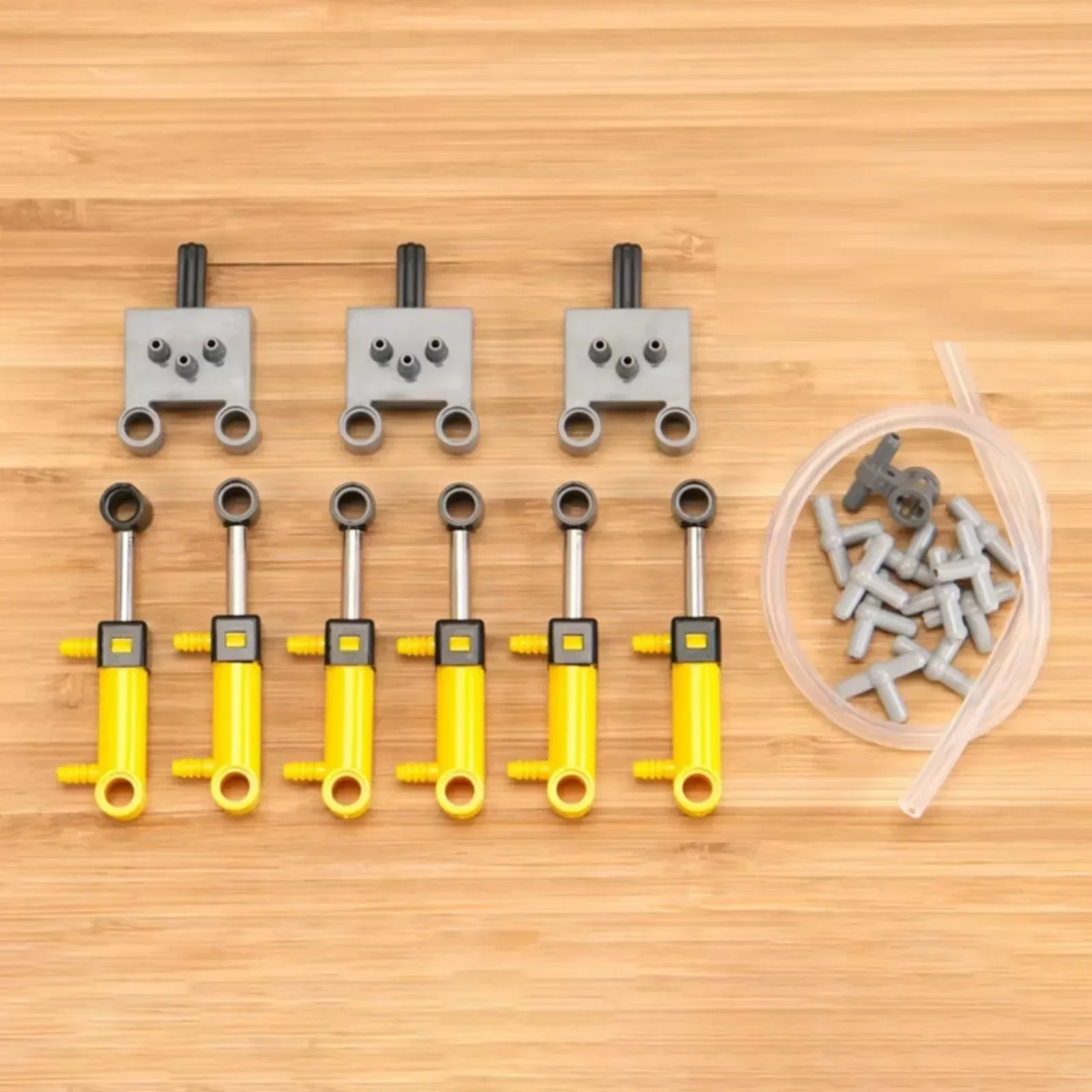 Kits pneumatiques MOC avec pompe à air/cylindres/interrupteur à tige de poussée 69 pièces blocs de construction industriels (modèles 47225/19478/4697/8800)