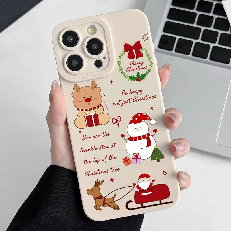 

Christmas Santa Claus Graphics Phone Case For Xiaomi Poco F7 Cases Poco F6 F5 M6 X6 X5 X3 X7 Pro Shockproof Soft Silicone Cover
