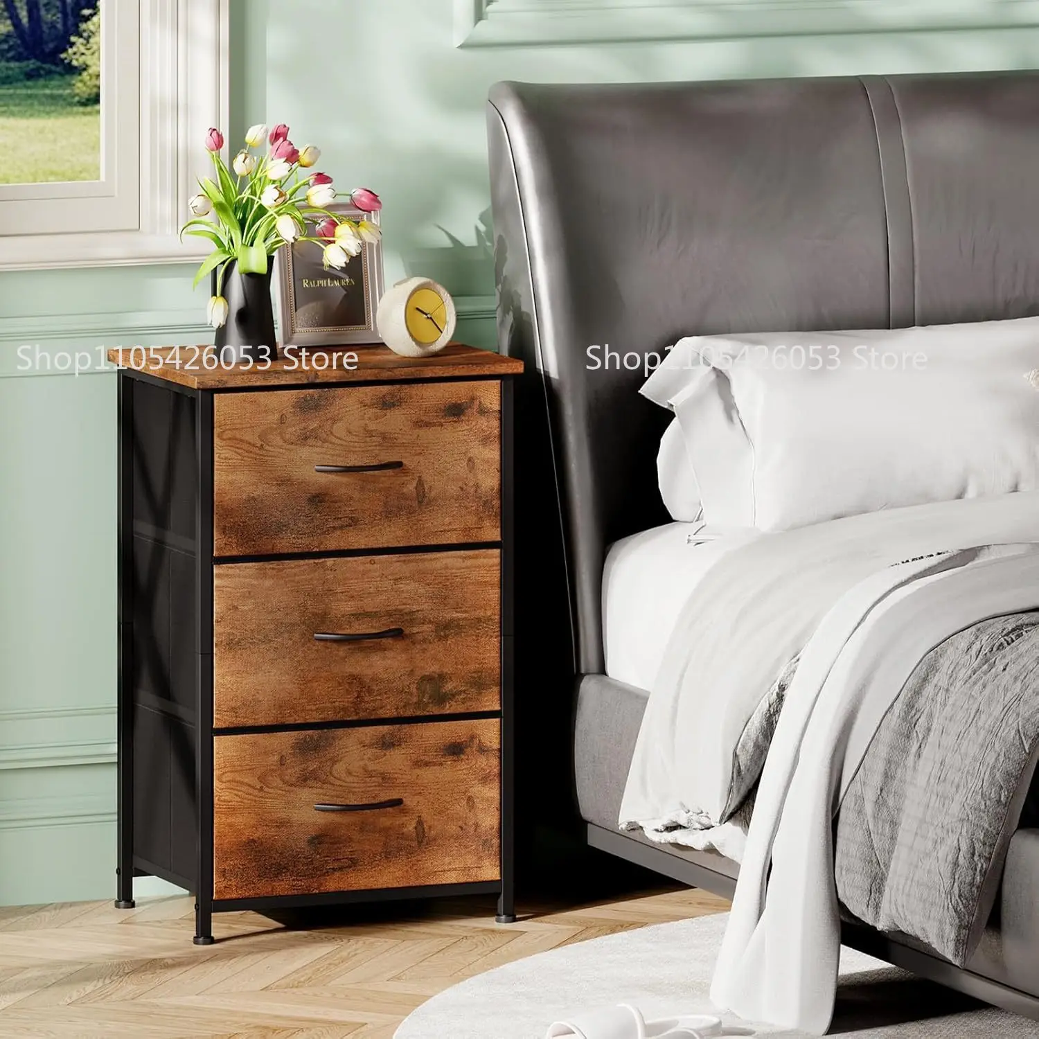 

Cloth cabinet Home foldable storage box Dormitory storage box Clothing non-woven dustproof bedside table storage