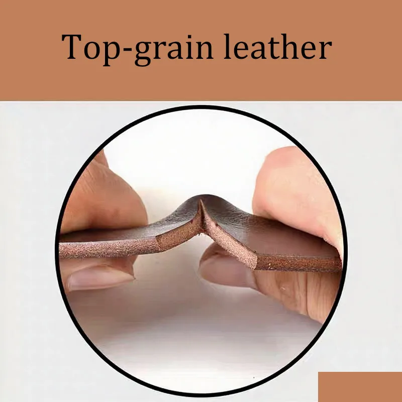 4.0mm thick rigid vegetable-tanned genuine cowhide leather strip for handmade DIY belts, waistbands, bag straps, shoulder straps
