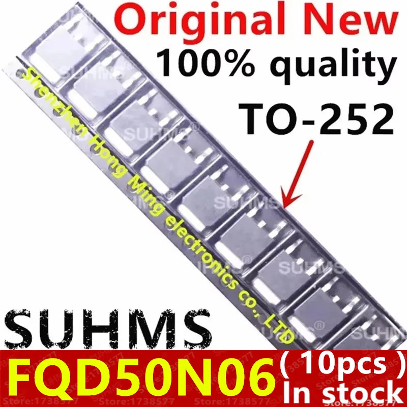 (10piece)100% New FQD50N06 50N06 TO-252