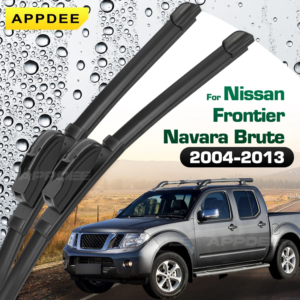 

APPDEE для Nissan Frontier Navara Brute D40 2004-2013, силиконовые и резиновые щетки переднего стеклоочистителя, щетки для лобового стекла