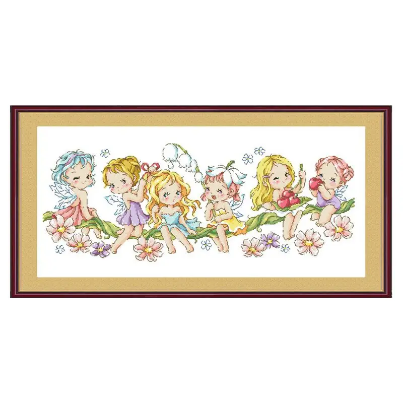 

The SAGA Cross-stitch set of Flower Fairy Landscape 28CT, 18CT, 14ct and 11ct can be selected as print material packs