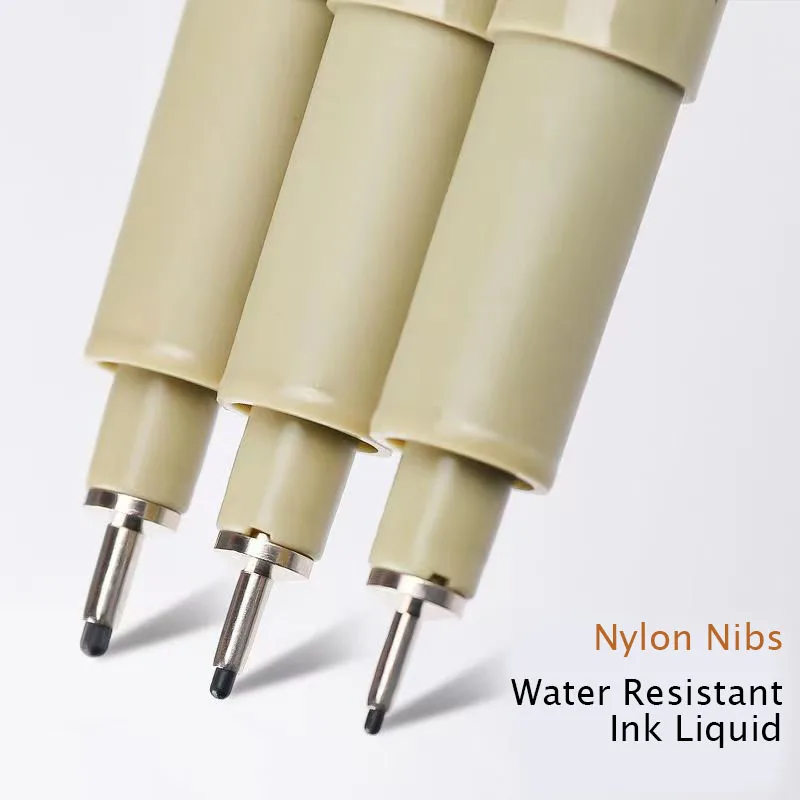 Zestaw do szkicowania: pisak do konturowania manga, pisak pigmentowy, pisak Micron, marker, pisak do linii haczykowych, pisak igłowy, miękki pędzel, artykuły papiernicze, przybory artystyczne.