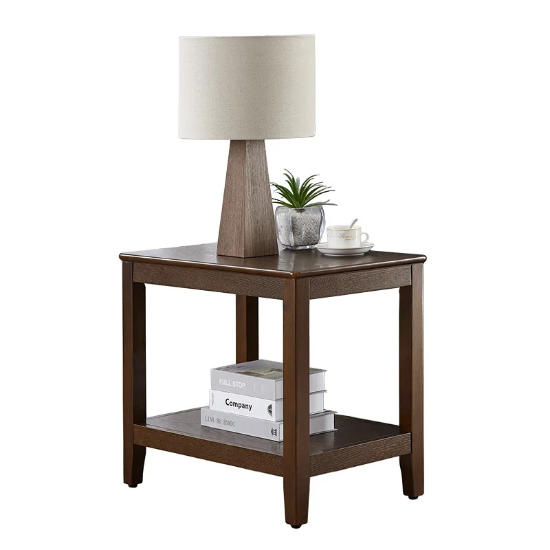 

Sofa side table living room corner cabinet simple small long table solid wood household square American storage small apartment