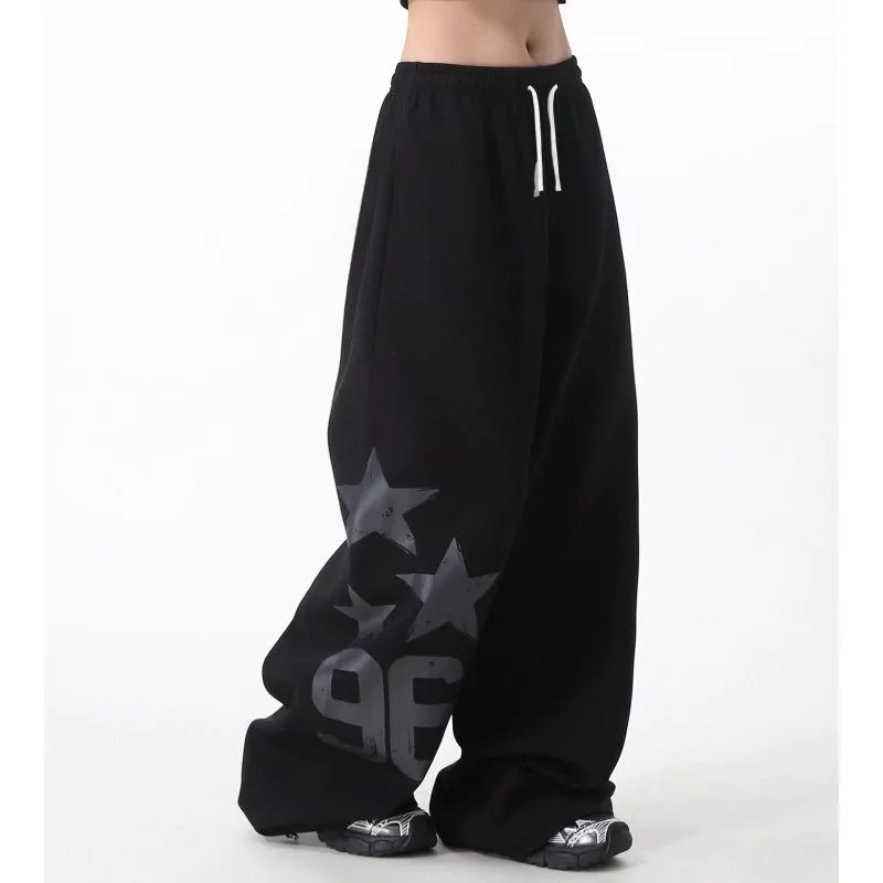 Herren Damen Unisex Gerade Hosen 3D Retro Stern- & Zahlen-Print Schnell Trocknende Lange Hosen Lässige Sport- und Freizeithosen mit Kordelzug Streetwear – Detail 3