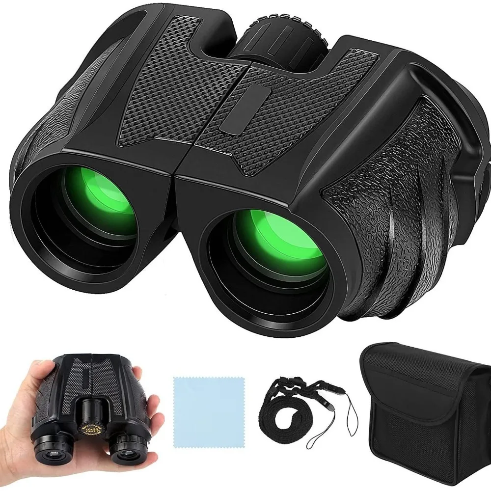 Mini Telescope Binoculars High Power High Definition Low Light Night Vision Looking Glasses 12x Concert Outdoor BAK4 Lens Wide