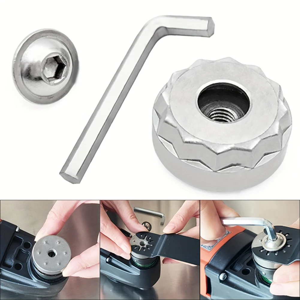 1Set Metal Starlock Adapter ConverterTool Oscillating Saw Blade Adapter Star Lock System Compatible Adapter Kit Contact adhesion