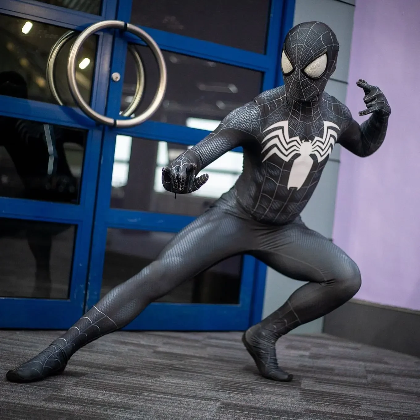 Spider Venom-Disfraz de Miles Morales para hombre, mono de superhéroe Zentai para adultos y niños