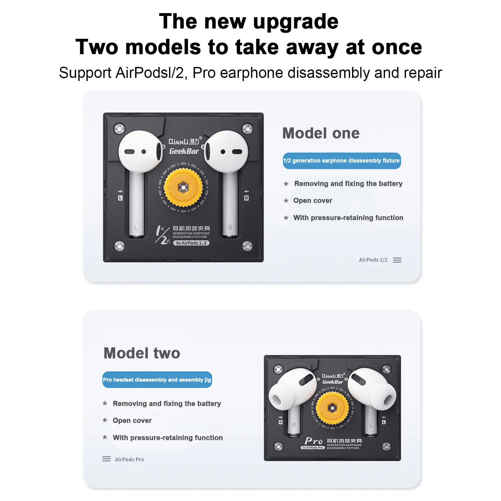 Earphones Repair Fixture For Airpods 1/2/Pro Battery Disassembly Replacement Shell Remove Holder Maintenance Opening Alignment