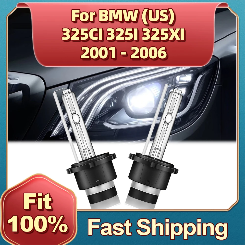 

2PCS D2S HID Xenon Car Bulb 35W Headlights 6000K For BMW (US) 325CI 325I 325XI 20012002 2003 2004 2005 2006